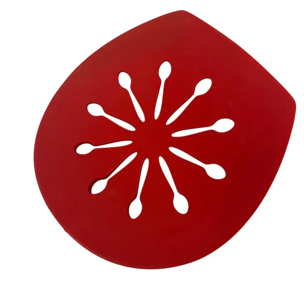 Betty Crocker Nylon Slotted Spatula Kitchen‎ Utensil Red Wide Flipper Turner